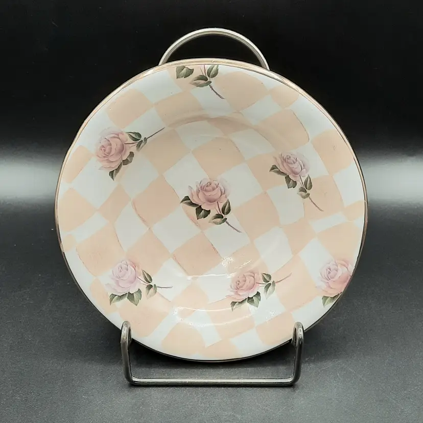 Vintage Mackenzie Childs 1996 Orange Marmalade Smooth Rim Berry Bowl