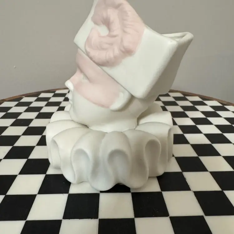 Vintage 5.5” Harlequin/ Pierrot Vase