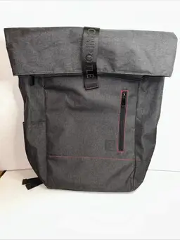 Chipotle Fold Top Backpack Charcoal Gray Laptop Sleeve Company Merch