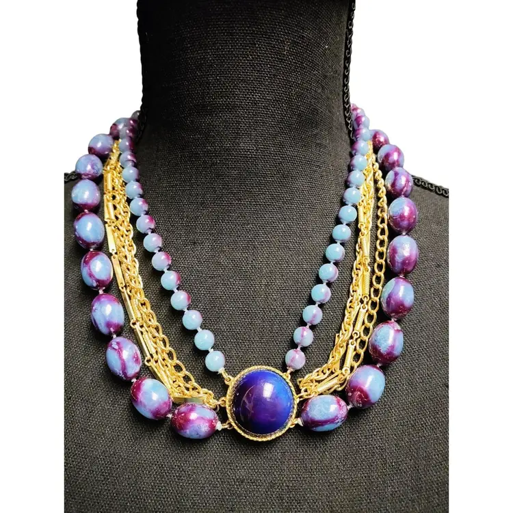 Vintage Beaded Multi Layer Necklace