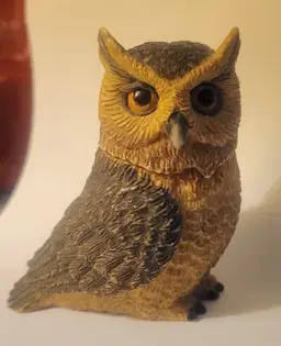 2005 Harmony Ball Pot Belly's Great Horn Owl Trinket Box