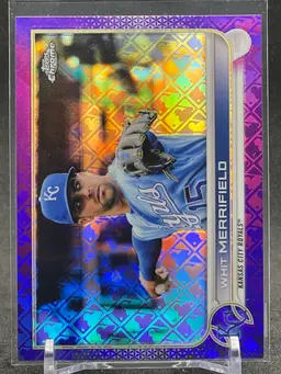 #87 - Whit Merrifield 2022 Topps Chrome Purple Logofractor #156/250