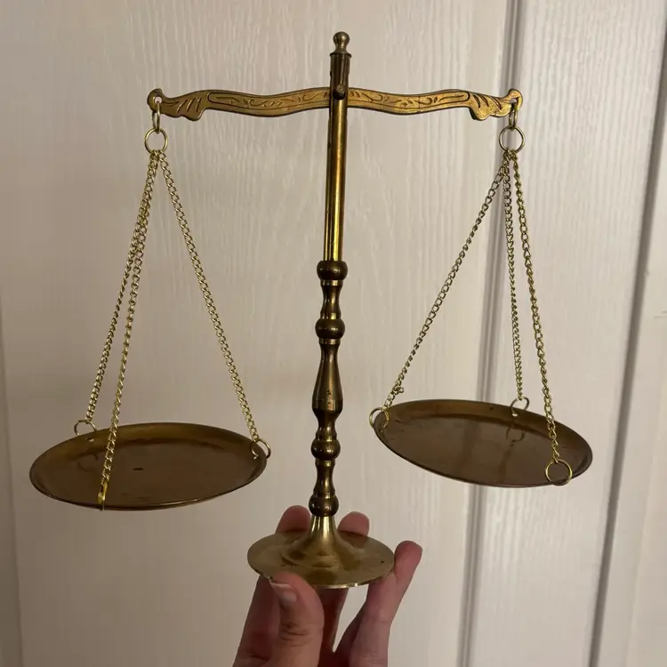 Vintage Solid Brass Scales of Justice