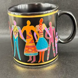 Vintage Laurel Burch Familia Del Mundo Coffee Mug 1988