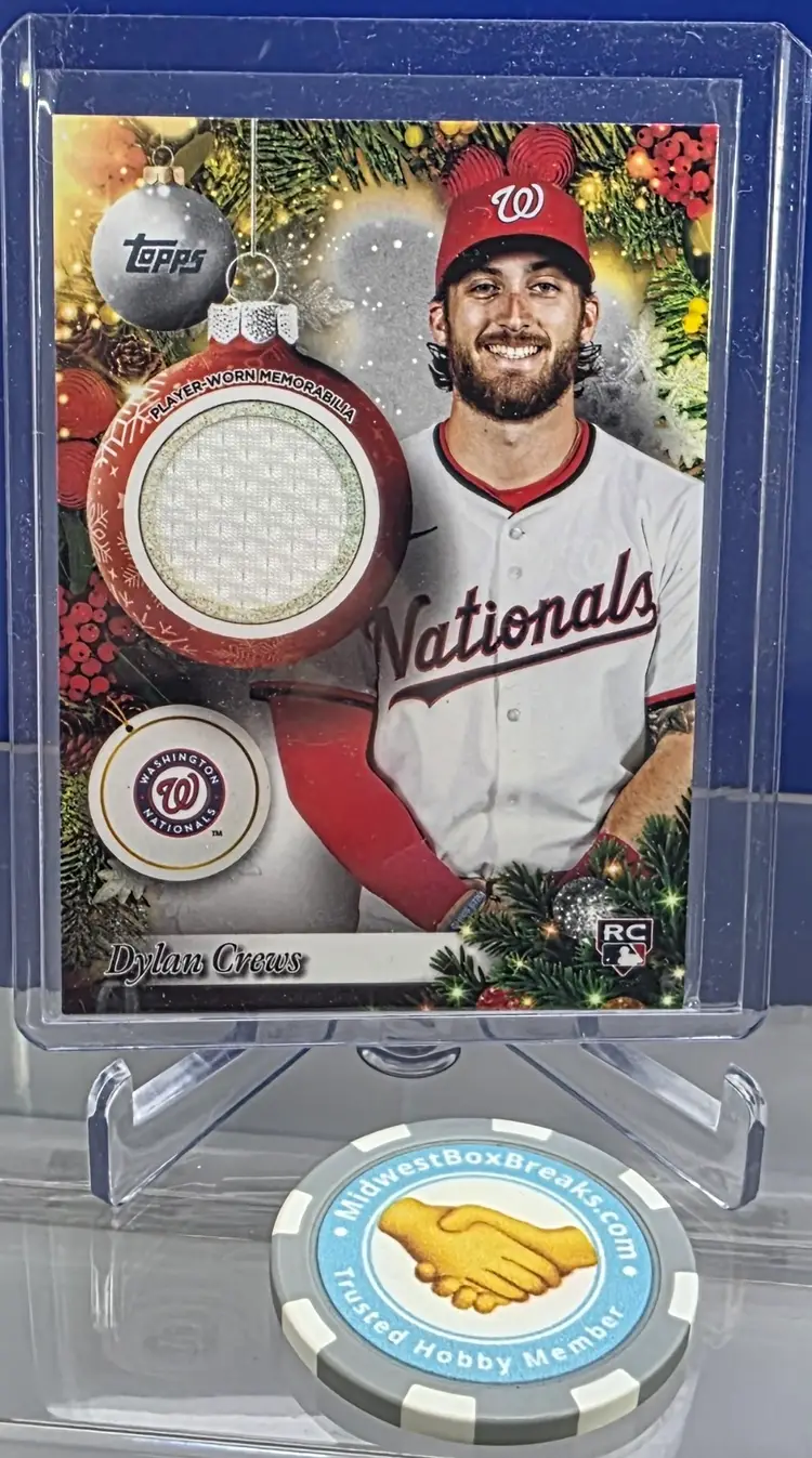 Dylan Crews 2025 Topps Holiday Mega Baseball Relic PR-DC Washington Nationals