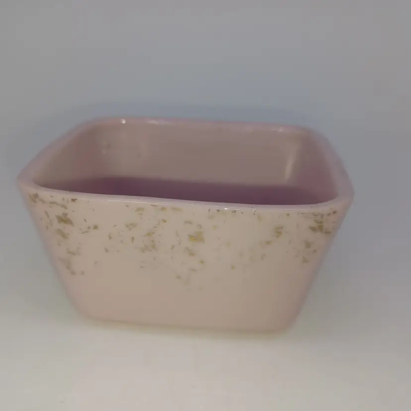 Vintage Pink & Gold Speckled Trinket Dish Circa 1960s Lefton?