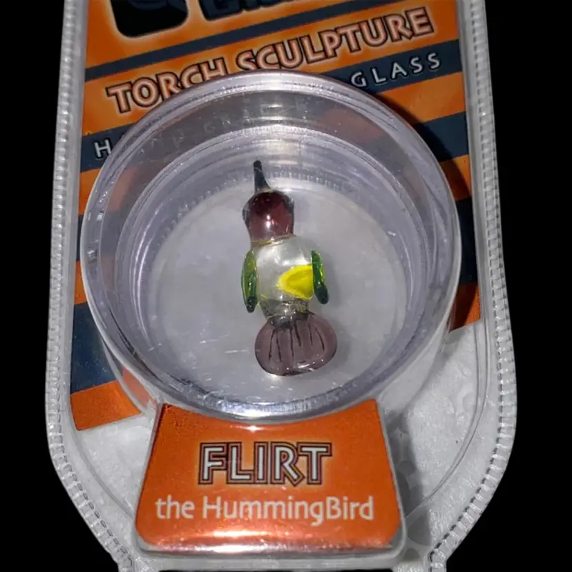 #01 33% Off Sale- Limited Edition Looking Glass Torch Sculpture Flirt The Hummingbird Front And Back Photos (was $12)