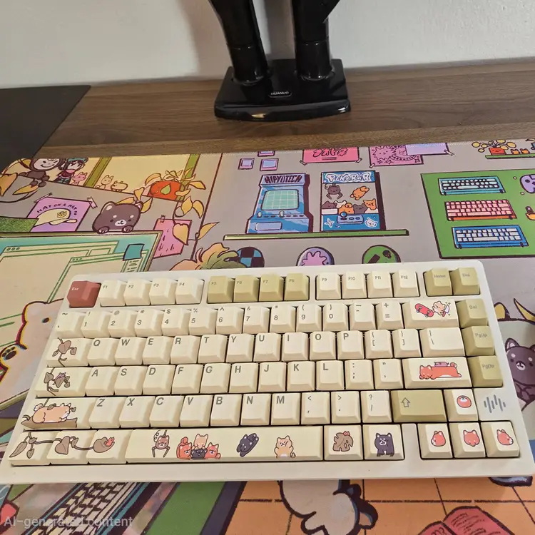 Complete Mechanical Keyboard Bundle — Keyboard + Limited Keycaps + Deskmat (Original Packaging)