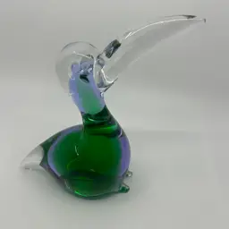 Vintage Murano Sommerso Glass Pelican Bird - Blue, Green & Purple Figurine READ MORE