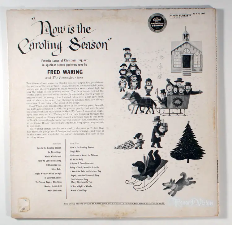 Fred Waring - Now is the Caroling Season (1960) Vinyl LP • Christmas