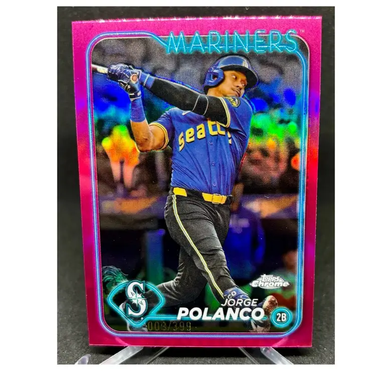Jorge Polanco 2024 Topps Chrome Update Series Magenta Parallel /399 Seattle Mariners