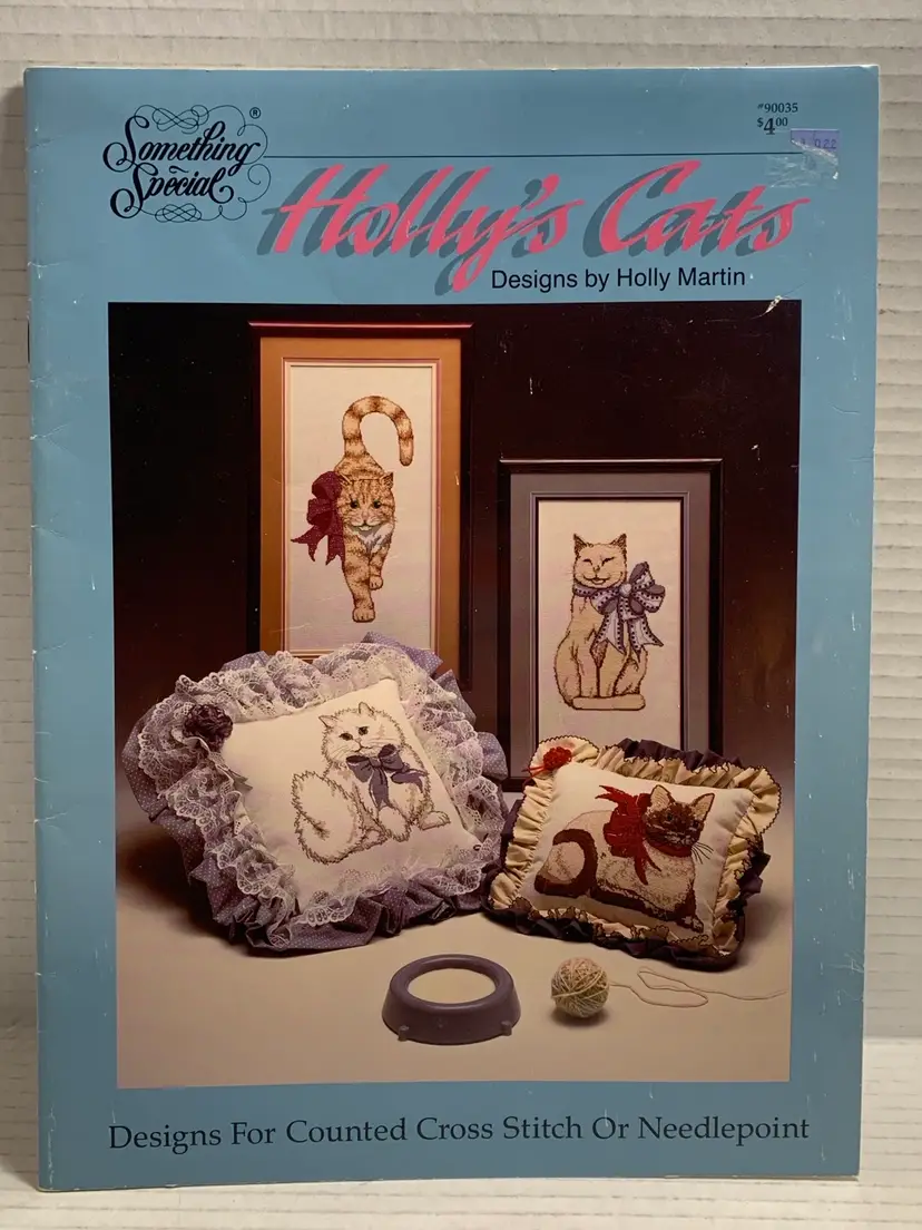 Counted Cross Stitch/Embroidery Pattern Booklet Holly‘S Cats. 8 Patterns -1988