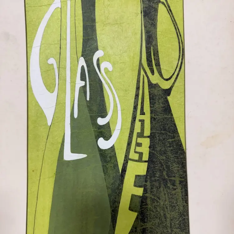 Artwork Oil Glass Vase Mcm Matted