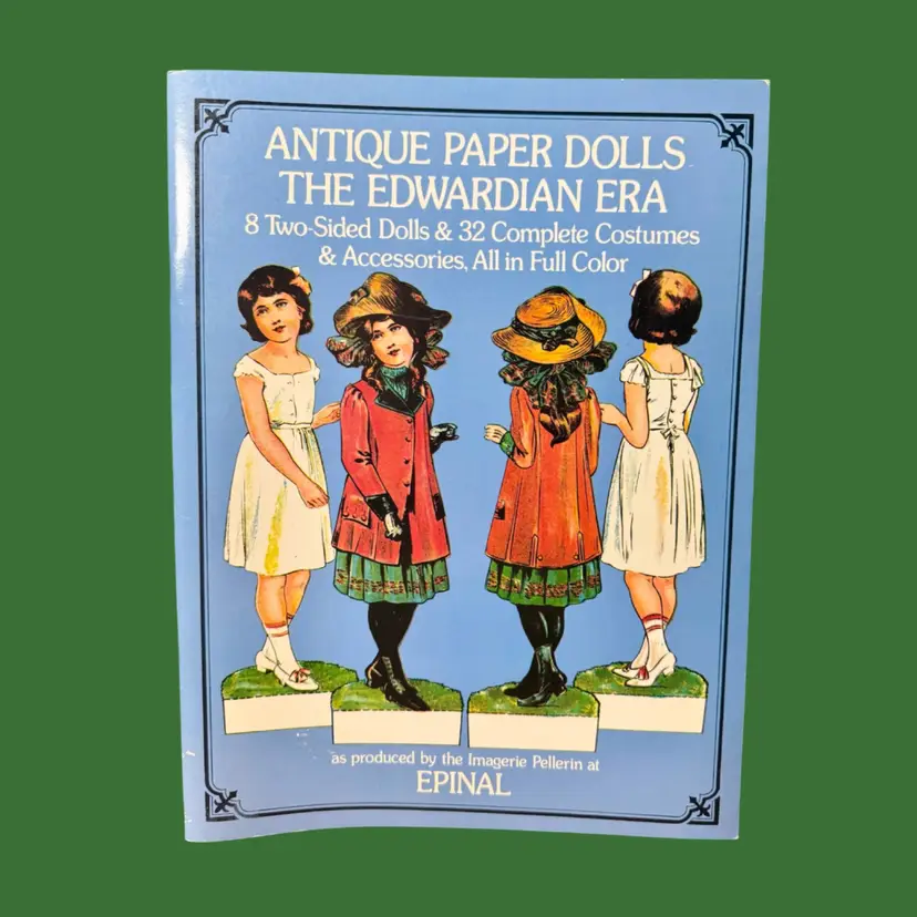 70's Vintage ANTIQUE PAPER DOLLS EDWARDIAN Softcover Book 8 Dolls 32 Costumes