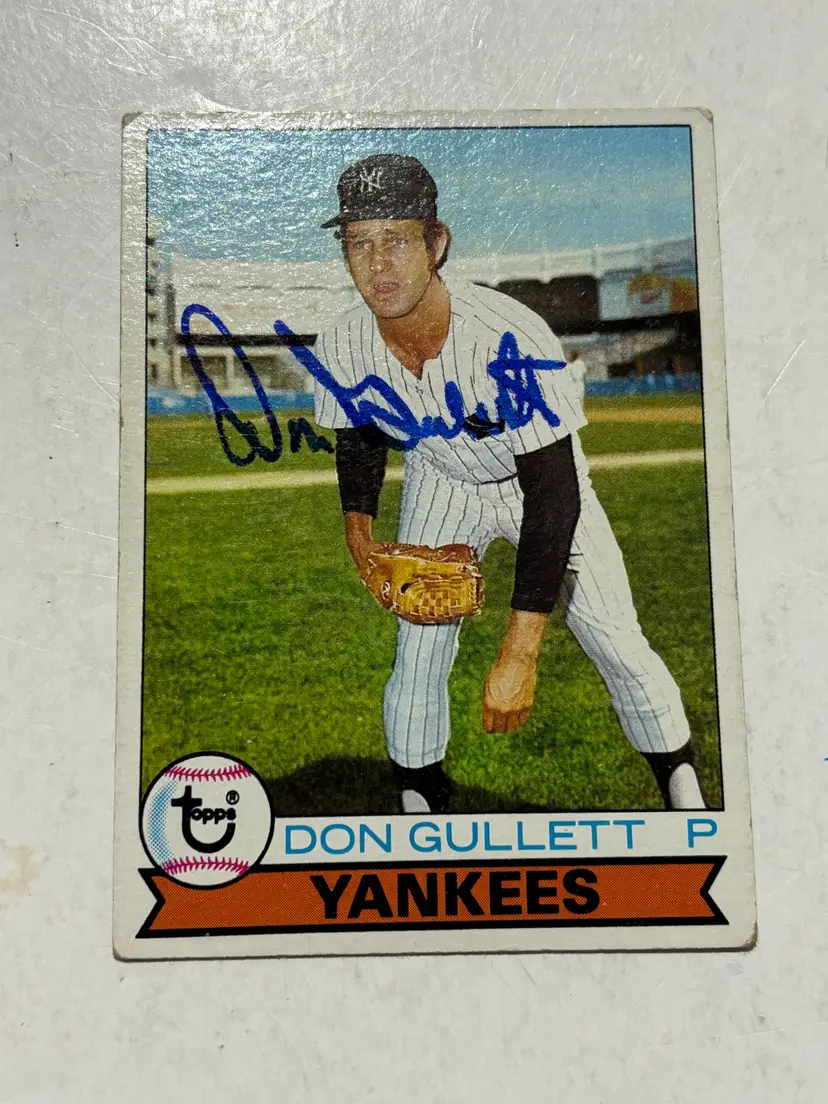1979 Topps #140 Don Gullett Yankees Baseball Card Signed