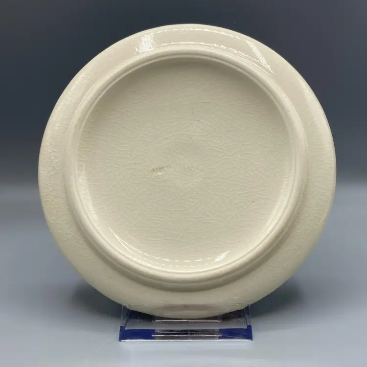 WINE BOTTLE COASTER ASTER JAPAN VINTAGE HAND PAINTED FLORAL POTTERY