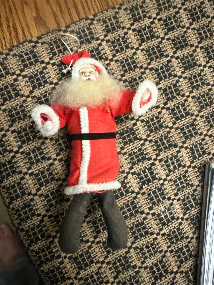 Vintage Antique Santa Pipe cleaner poseable Legs Hands