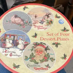Vintage Santa’s Workbench Plates (4)