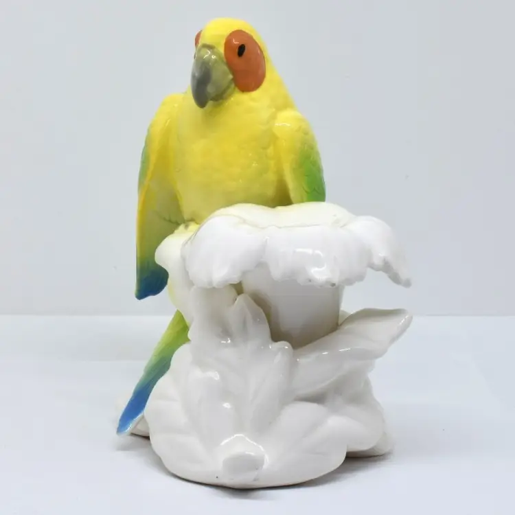 Takahashi San Francisco Ceramic Parrot Candlestick Holder