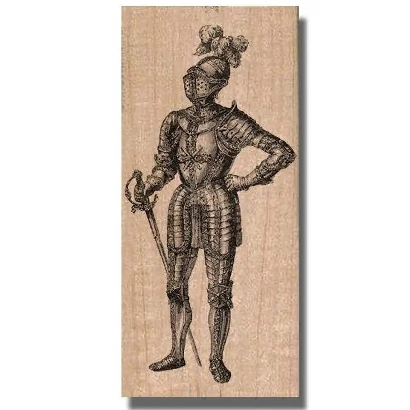 Knight In Shining Armor Rubber Stamp