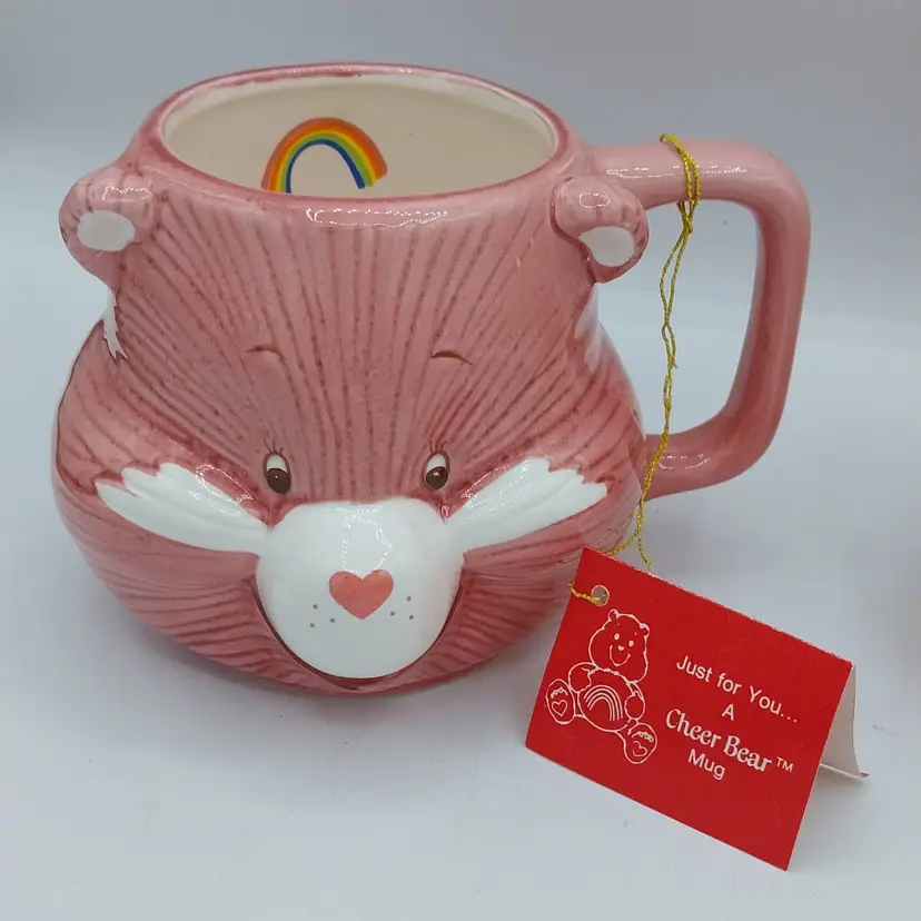 Care Bears Vintage 1984 Ceramic "Cheer Bear" Coffee Cup Mug American Greetings