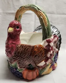 Ceramic Turkey Basket