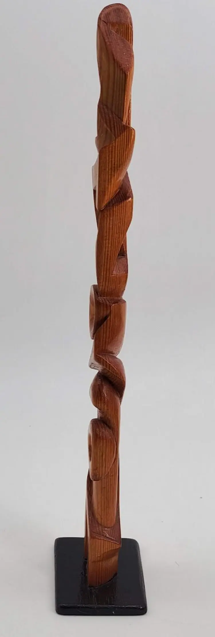 Vintage Hand Carved Abstract Wood Sculpture