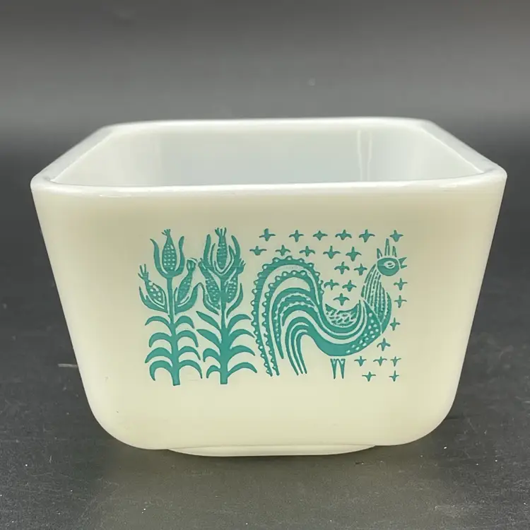 Pyrex #502 Amish Butterprint Refrigerator Dish 1 1/2 Pint No Lid Vintage Kitchen