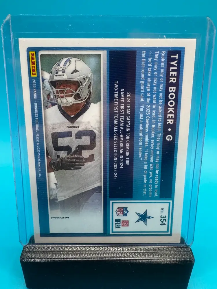 Tyler Booker Optic Rated Rookie Red Pandora RC Dallas Cowboys