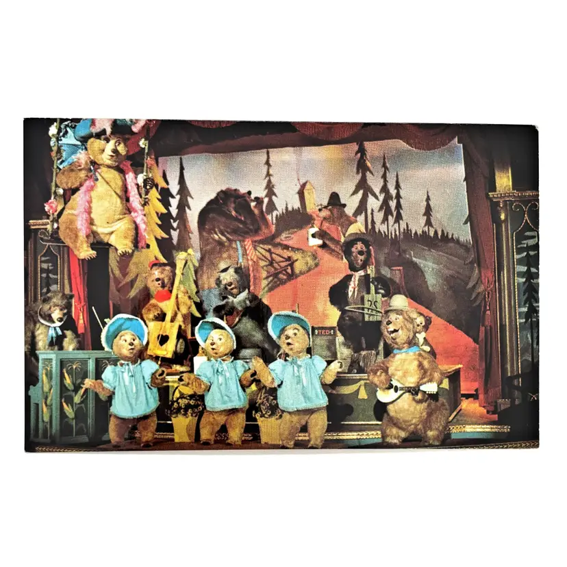 Walt Disney World Postcard Froniterland Grizzly Hall Florida Unused Vintage 1970s