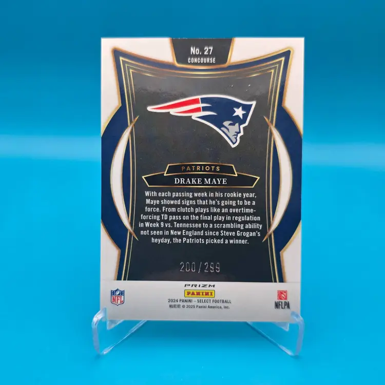 Drake Maye RC 2024 Panini Select Concourse #27 Copper Shock Prizm 200/299 New England Patriots