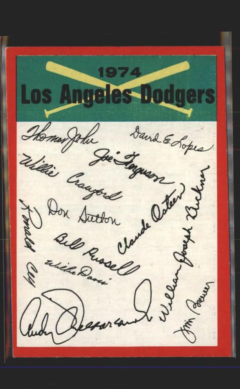 1974 Topps #NNO Los Angeles Dodgers Team Checklists - (pk2) - Los Angeles Dodgers