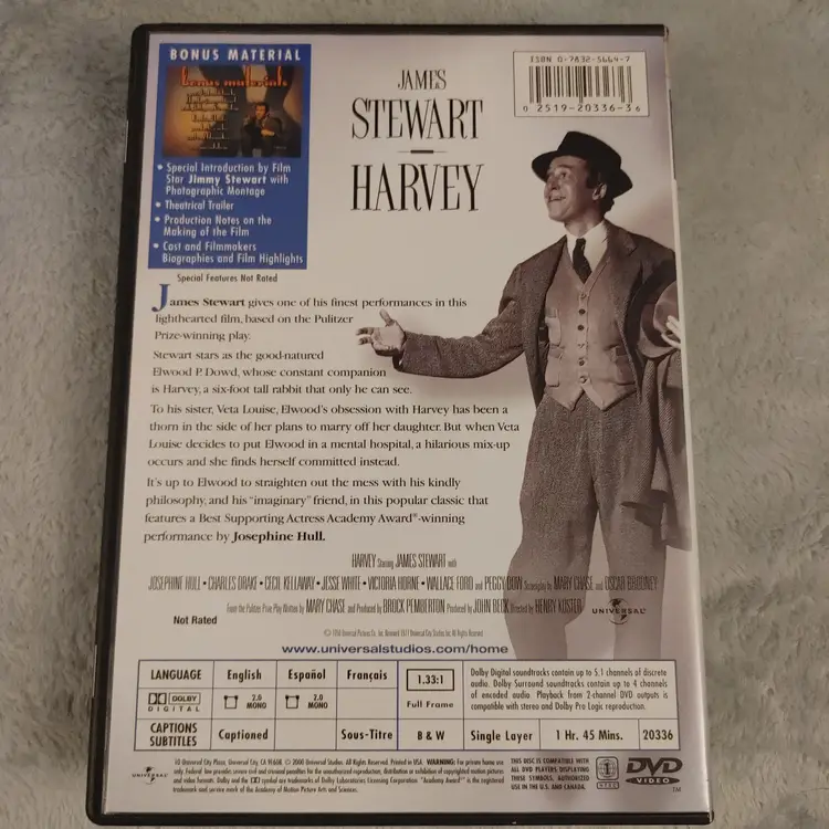DVD. Harvey. With James Stewart. Used.