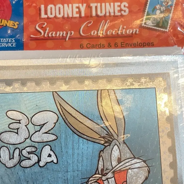 Looney Tunes VTG Stamp Collection Cards Envelopes