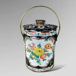 Murray Allen Tin Floral Covered and with Handle Imported Quality Confections