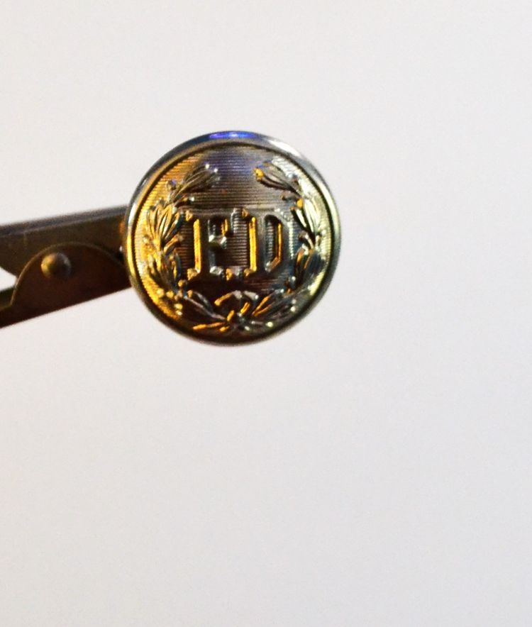 Vintage Fireman's Uniform Buttons Metal Scoville MFG Waterbury Silver Colored