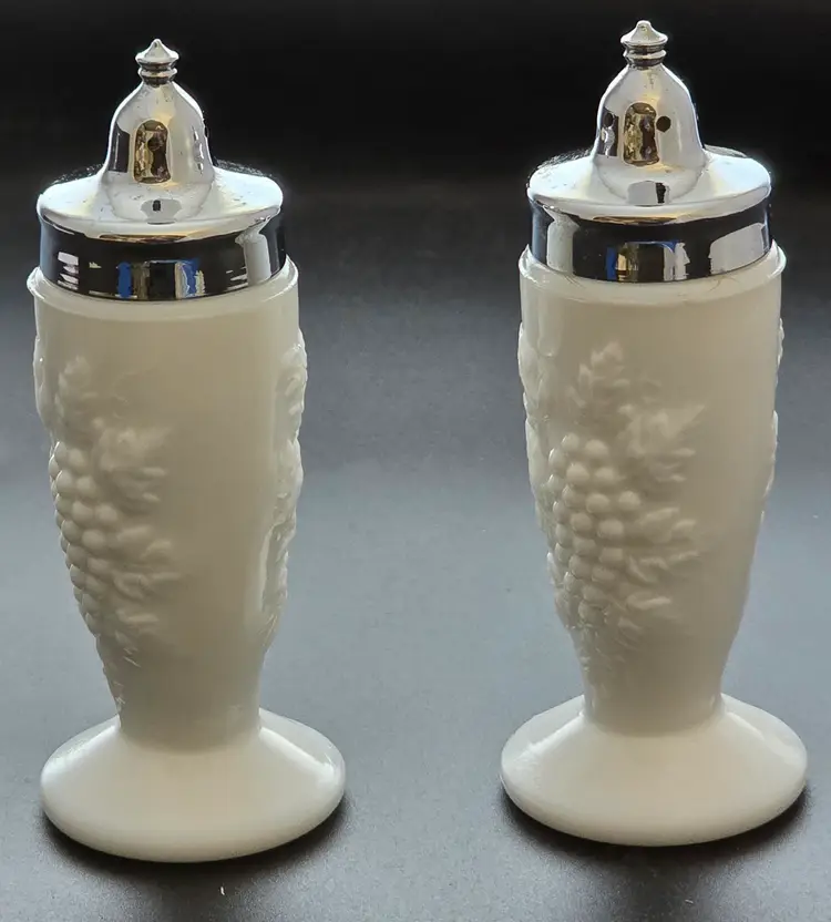 Westmoreland Milk Glass salt and pepper shakers Pair