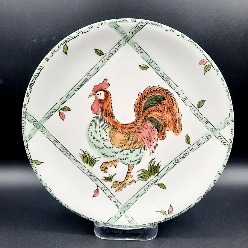 Vintage Rooster Plate 1974r