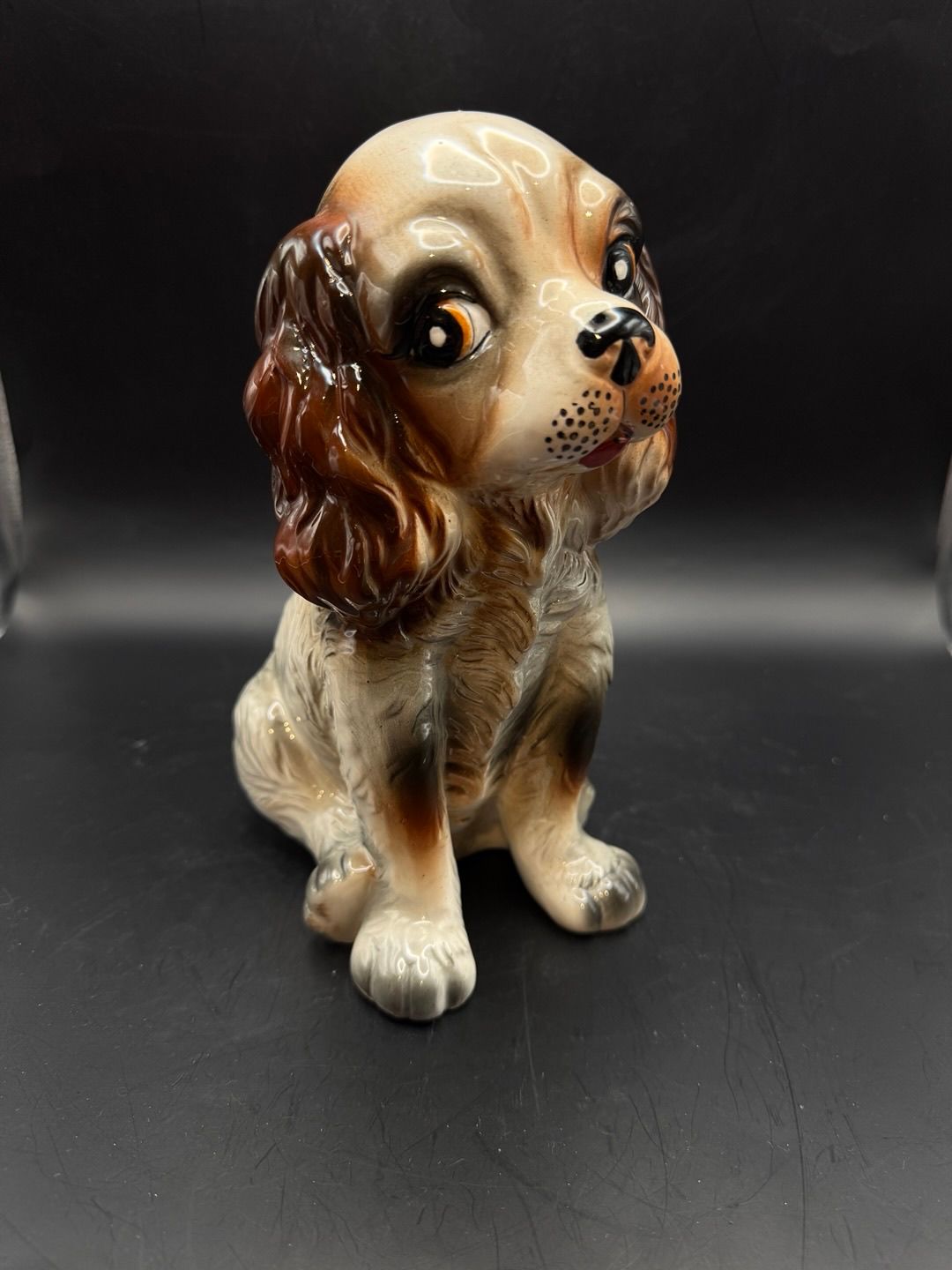 Large Cocker Spaniel Dog Ceramic Figurine 8.75”