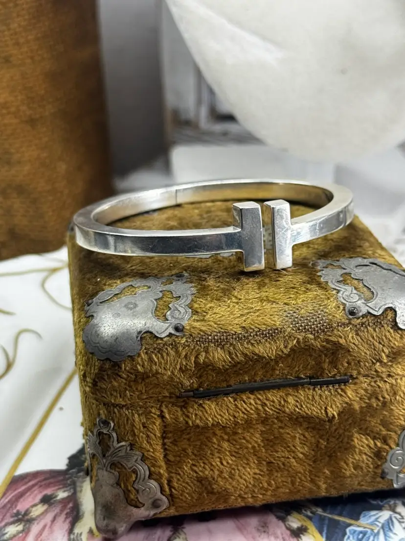 Tiffany & Co T Cuff Bracelet Sterling Silver
