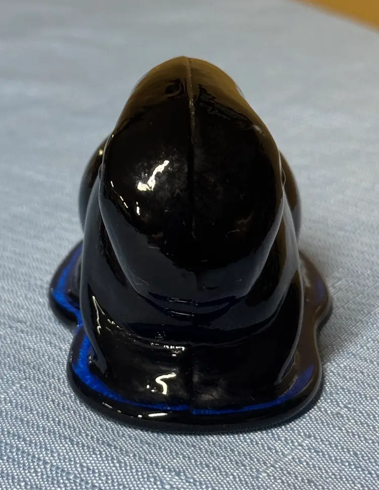 Viking Bunny Cobalt Art Glass Rabbit Paperweight Figurine 4” long sticker