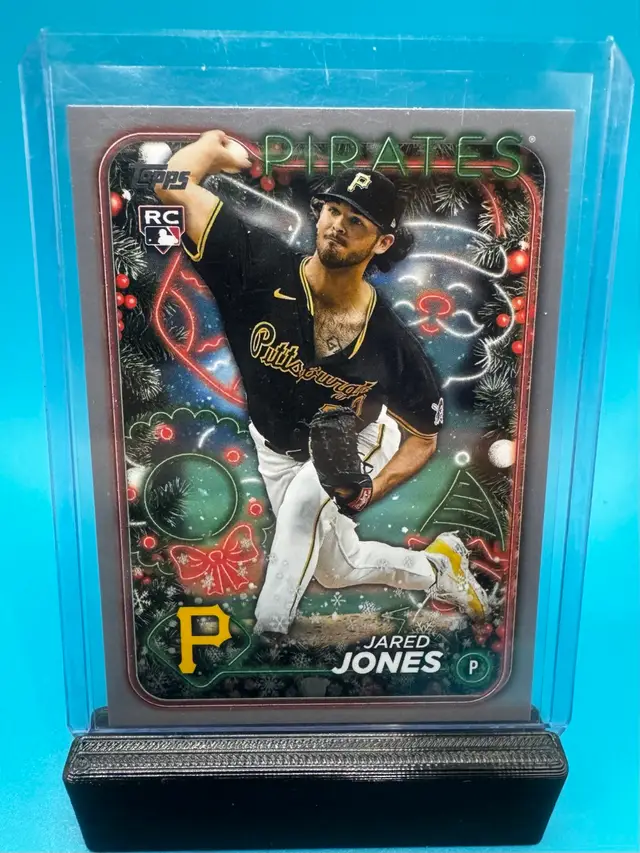 Jared Jones Topps Holiday Silver Glitter RC Pittsburgh Pirates