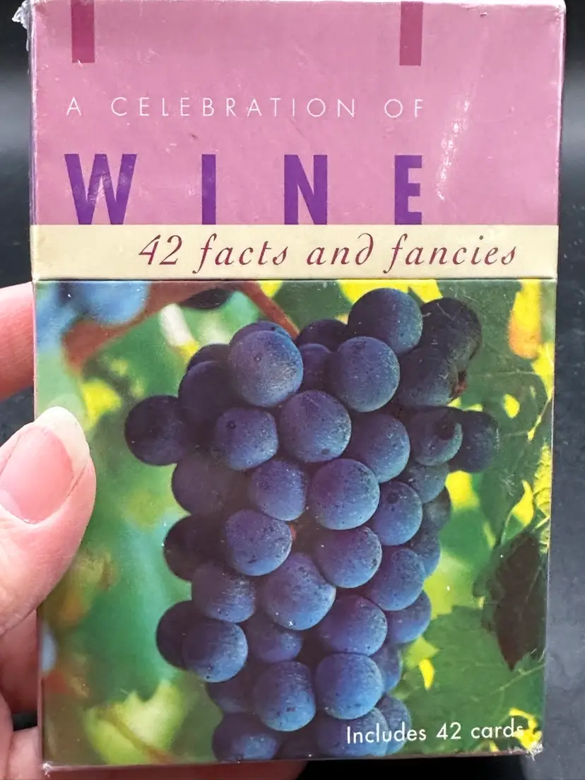 Celebration Of Wine Facts & Fancies Bar Accessory 42 Picture cards flashcards