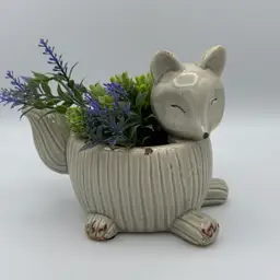 Fox Ceramic Planter