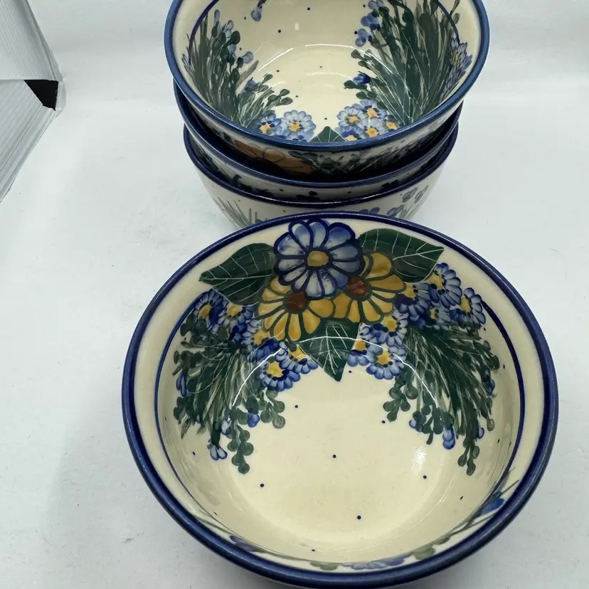 Polish Pottery Bowls,Set Of Four
