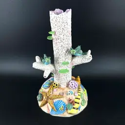 Smallwood Whimsical “Tropical Catfish” Handmade Ceramic Vase