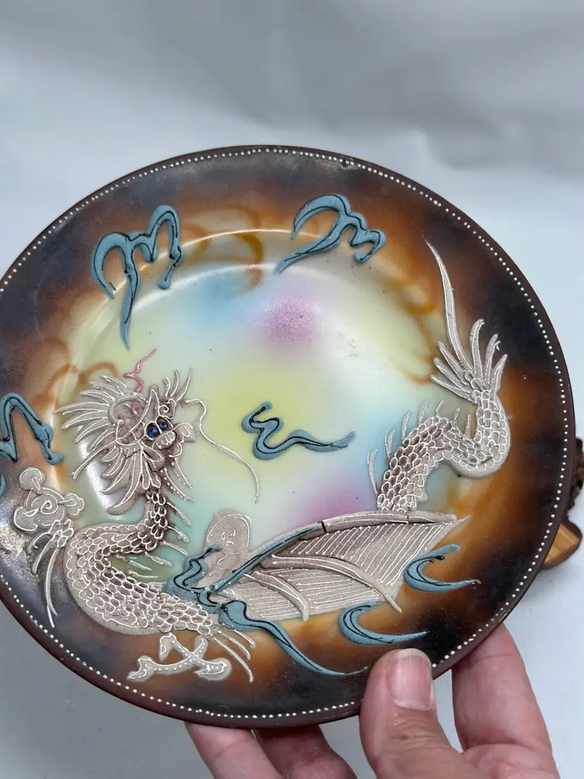 Vintage Dragonware Side Plates Japan Japanese Set Of 2 Pristine