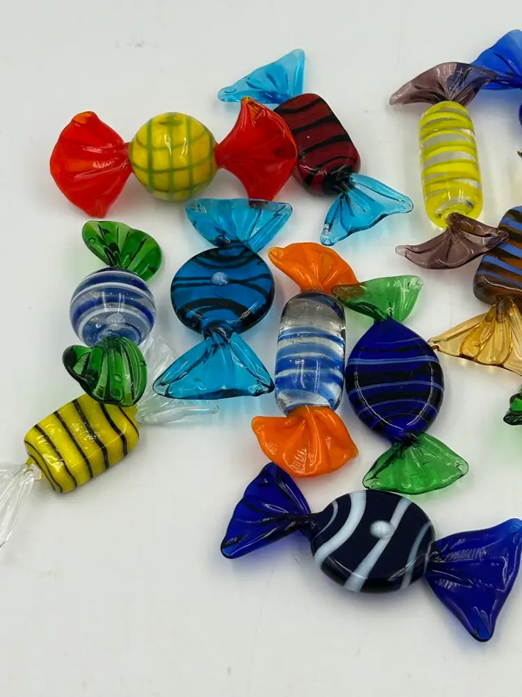16 Art Glass Hand Blown Candies
