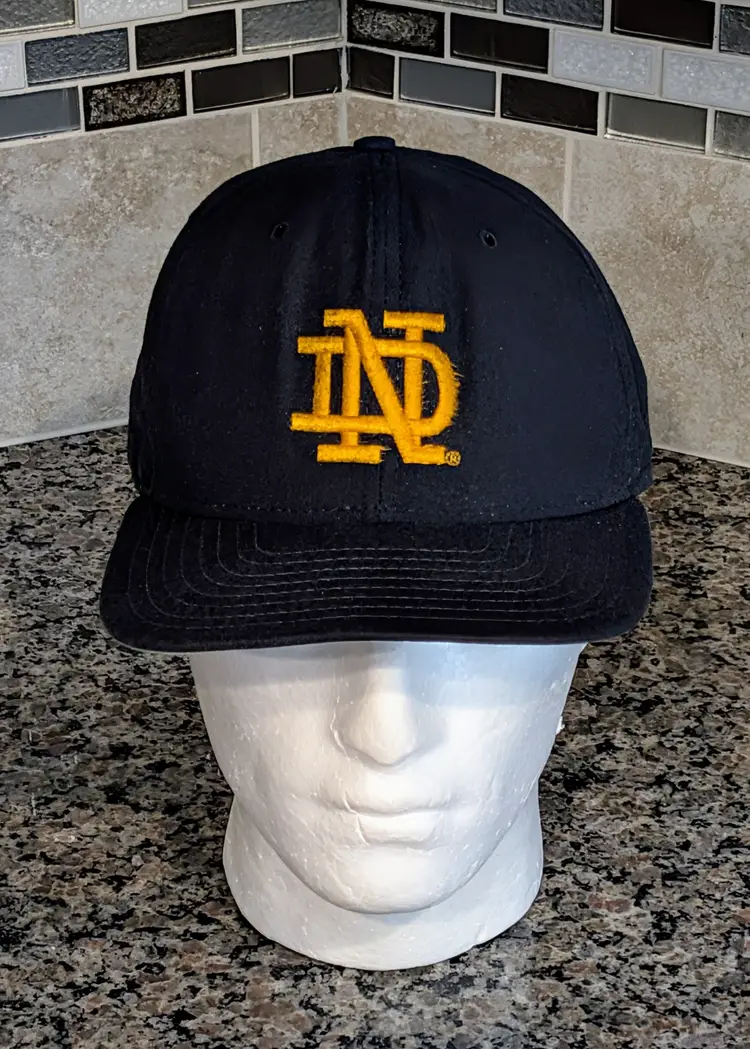 VTG Notre Dame Snapback Hat New Era Pro Model Wool USA Made Official University