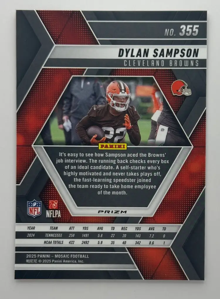 Dylan Sampson Mosaic Honeycomb SSP (RC) Browns #22